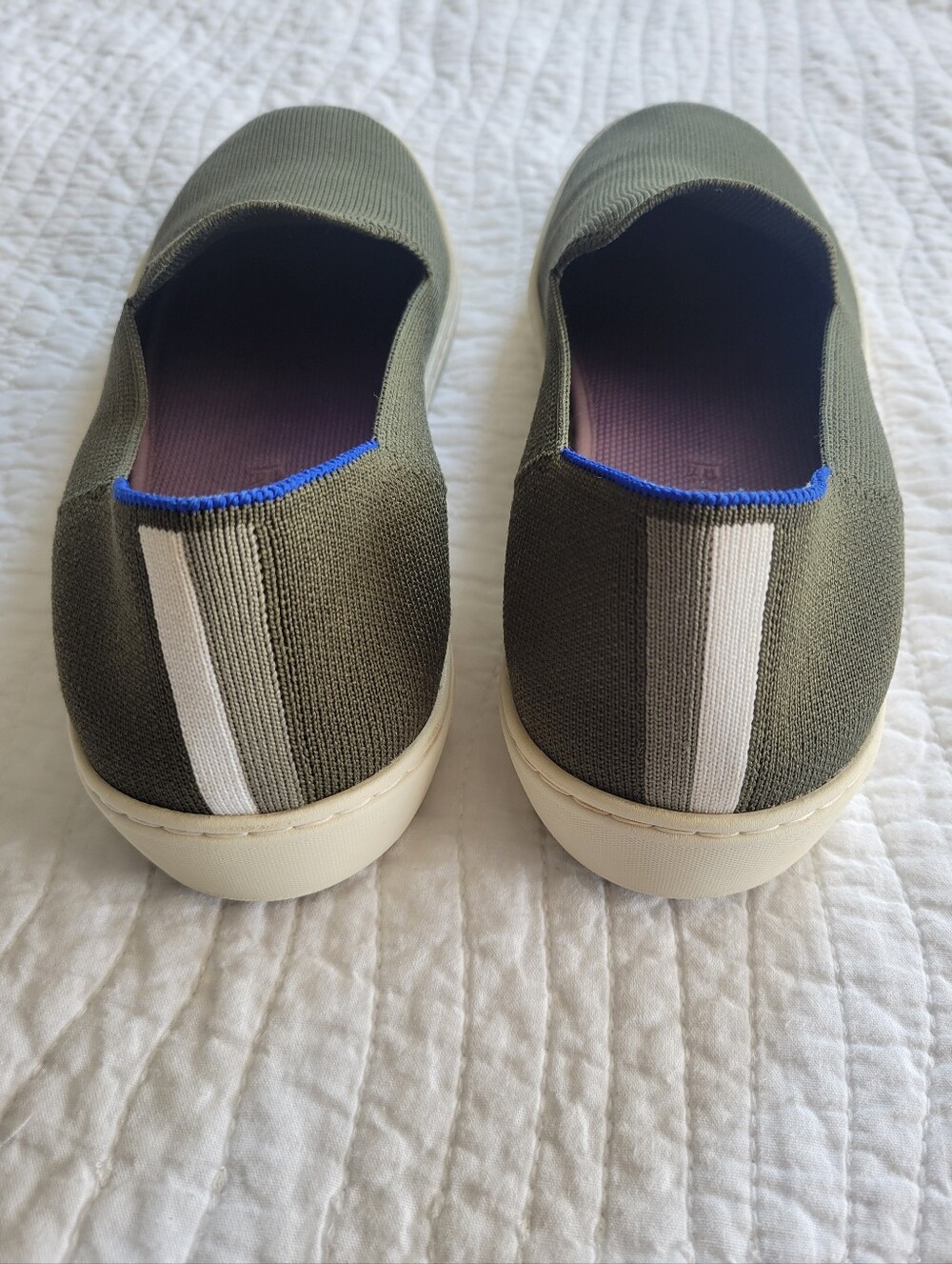 Rothy's Womens Olive Slip-On Sneakers - Picture 2 of 5